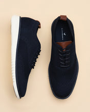 Load image into Gallery viewer, Navy Sneaker Fly knit shoes