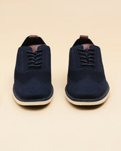Load image into Gallery viewer, Navy Sneaker Fly knit shoes
