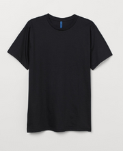 Load image into Gallery viewer, Black Solid Plain T-shirt
