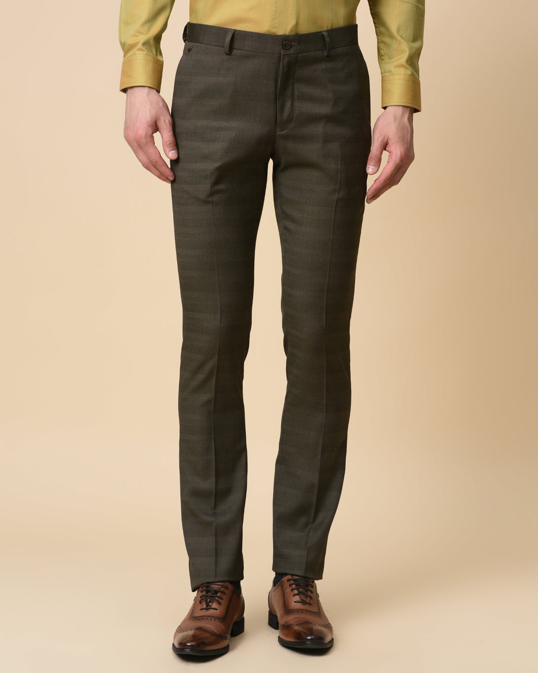 Brown Slim Fit Trousers