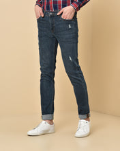 Load image into Gallery viewer, Mid Washed Mild Distressed Skinny Fit Jeans
