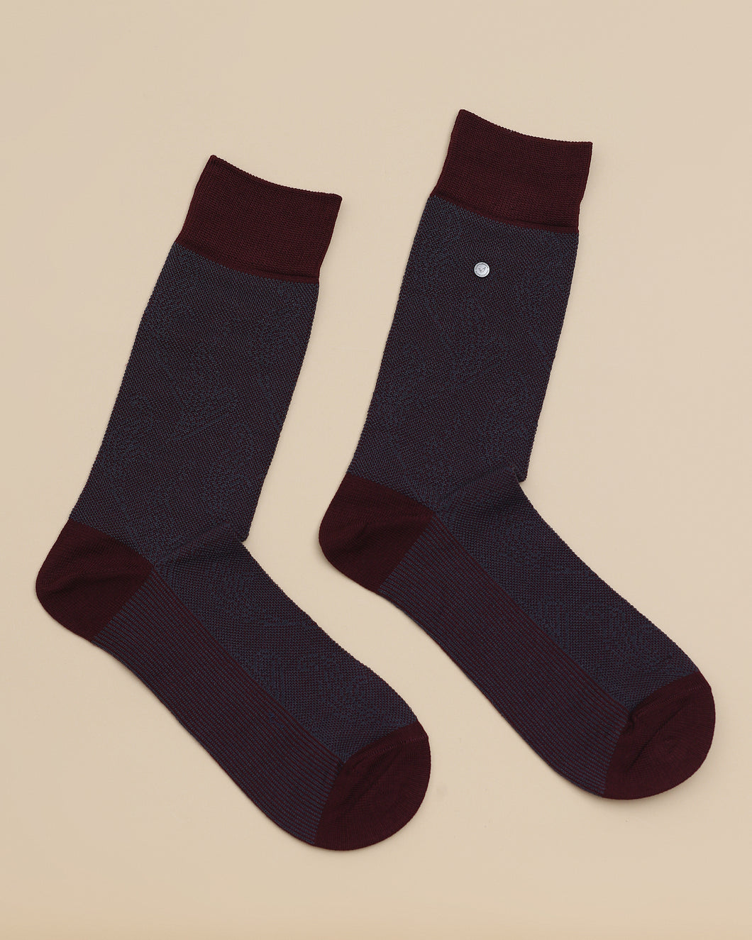 Self Structure Paisley Crew Socks