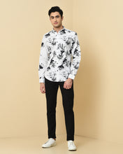 Load image into Gallery viewer, Hand Painted Floral Trim Fit Shirt
